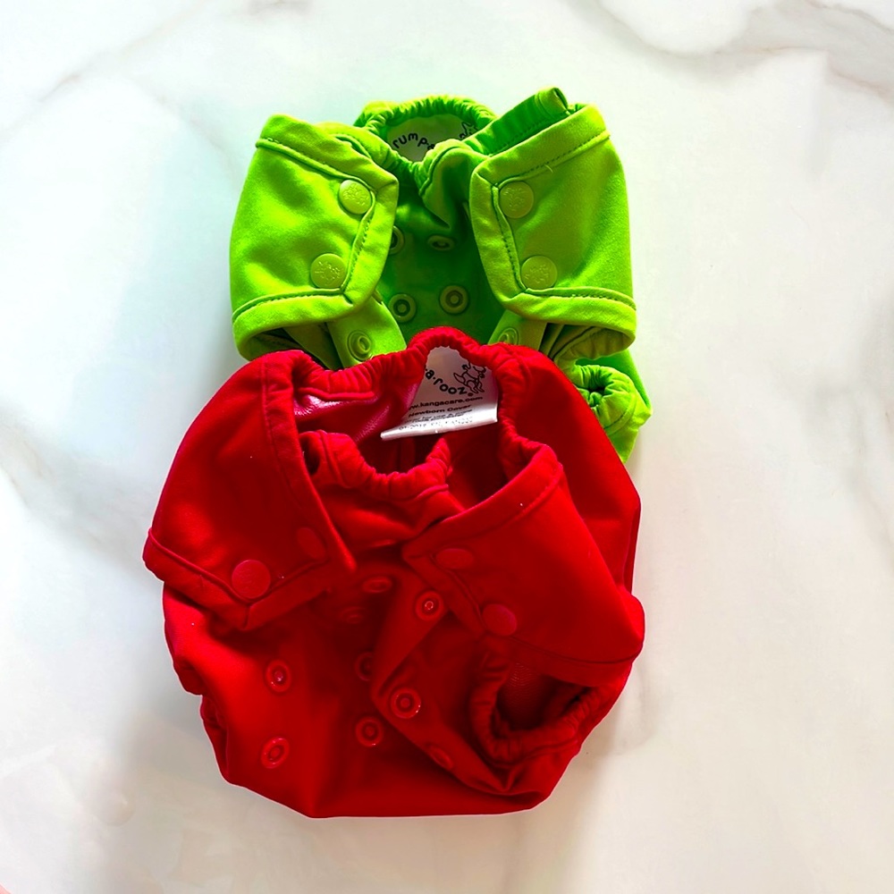 2 Newborn sized rumparooz diaper covers